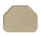 image of Carlisle 1713FG095 Tray – 18"L x 14"W Trapezoid, Beige Fiberglass, Break‑Resist, Dishwasher Safe