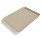 image of Carlisle 1814FG095 Glasteel Cafeteria Tray, 18" x 14", Rectangular, Fiberglass, Almond - NSF