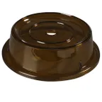 image of Carlisle 1989E13 Plate Cover – Round Amber Polycarbonate Cloche, Fits 10‑3/16" to 10‑1/4" Diameter
