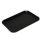image of Carlisle 2216GR2Q004 Griptite™ 2 Serving Tray, 22" x 16", Rectangular, Fiberglass, Non-Skid, Black