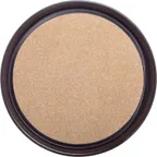 image of Carlisle 301401 Non-Skid Serving Tray, 14" dia., Round, ABS Plastic, Brown, Non-Skid Cork Liner