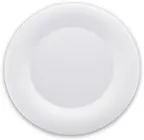 image of Carlisle 3302402 Sierrus™ 12" Wide Rim Plate, White Melamine, Break‑Resistant, NSF Certified
