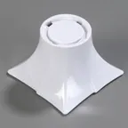 image of Carlisle 3330202 Rave Display Pedestal, 4" Height, 1"-4" Top Diameter, White Melamine, 212°F BPA Free