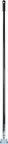 image of Carlisle 362113EC03 Dust Mop Handle, 60" Long, 3" Fiberglass, Black, Clip‑On - 1/Each