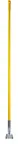 image of Carlisle 362113EC04 Dust Mop Handle, 60" Long Fiberglass, 3" Diameter, Yellow Clip‑On Connector