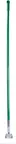 image of Carlisle 362113EC09 Mop Handle, 60" Long, 3" Diameter, Green Fiberglass Clip‑On Connector