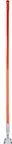 image of Carlisle 362113EC24 Mop Handle, 60" Long Fiberglass, 3" Diameter, Orange Clip‑On Connector - 1/Each