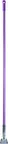 image of Carlisle 362113EC68 Dust Mop Handle, 60" Long, 3" Diameter, Clip‑On, Fiberglass, Purple Finish