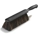 image of Carlisle 3622503 Counter Bench Brush, 8" Plastic Block, 2-1/2" Gray Horsehair Bristles, Black