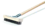 image of Carlisle 36372500 Sparta Oven/Grill Brush, 30" long, Stainless Steel Bristle, Wooden Handle
