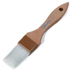 image of Carlisle 4039600 Pastry Brush – 1-1/2" Nylon Bristles, Brown Ferrules, Hardwood Handle, White