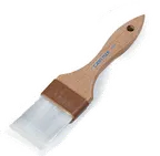 image of Carlisle 4039700 Pastry Brush – 2" Wide Nylon Bristles, Soft‑Flagged, Wood Handle, White