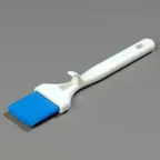 image of Carlisle 4040114 Pastry Brush, 2" Wide, Soft-Flagged Nylon Bristles, White Plastic Handle