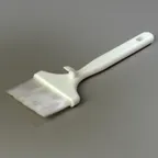image of Carlisle 4040202 Pastry Brush, 3" wide, Soft-Flagged Nylon Bristles, White Plastic Handle