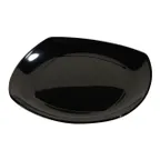image of Carlisle 4330603 Square Plate, 9.5" x 9.5", Black Melamine, Rolled Edge, Dishwasher Safe, NSF
