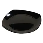 image of Carlisle 4330803 Square Plate, 7-3/4" x 7-3/4", Black Melamine, Rolled Edge, Rim, Dishwasher Safe