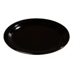 image of Carlisle 4350103 - Dallas Ware® 9" Round Plate, Black Melamine, Rim, Dishwasher Safe, BPA‑Free, NSF
