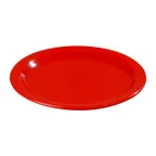 image of Carlisle 4350105 - Dallas Ware® Plastic Plate, 9" Diameter, Melamine Red, BPA‑Free, NSF - 1/Each