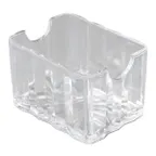 image of Carlisle 454907 Crystalite Sugar Packet Caddy, Clear Plastic, Holds 20 Packets, NSF Certified