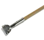 image of Carlisle 4585000 Dust Mop Handle, 60" Long, 15/16" Dia, Wood, Clip‑On Connector, Standard Color - 1/Each