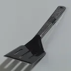 image of Carlisle 490003 Plastic Slotted Turner, 13" Long, Black, Heat-Resistant, NSF