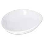 image of Carlisle 5300302 - Stadia Pasta Plate, 8.5" Oblong Melamine, White, Break‑Resistant, 212°F