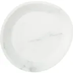 image of Carlisle 5310137 Plate, 15 oz 10" Oblong Coupe, Melamine White Marble Matte Finish, NSF Certified