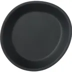 image of Carlisle 5310138 Ridge Plate – 10" Oblong Coupe, 15 oz Black Slate Melamine, NSF, Dishwasher Safe