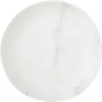 image of Carlisle 5310637 Ridge Salad Plate, 9" White Marble Melamine, Resistant, Dishwasher Safe, NSF