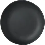 image of Carlisle 5310638 Ridge Salad Plate, 9" Black Melamine, Matte Finish, Dishwasher Safe, NSF