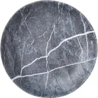 image of Carlisle 5310672 Ridge Salad Plate, 9" Freeform Melamine, Gray Matte, Dishwasher Safe - 1/Each