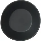 image of Carlisle 5311038 Ridge Bullion Bowl, 4" (8‑9 oz) Black Melamine, Stain‑Resistant, Dishwasher Safe