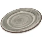 image of Carlisle 5400118 Mingle™ Dinner Plate, 11" Swirl Design, Smoke Gray Melamine, NSF, BPA‑Free