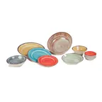 image of Carlisle 5400515 Mingle™ Serving Bowl, 6" Diameter, 17‑20 oz Blue Melamine, Heat‑Resistant 212°F
