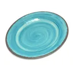 image of Carlisle 5400715 Mingle Bread & Butter Plate, 7" Round Blues Melamine, Dishwasher‑Safe, NSF