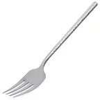 image of Carlisle 60202 Terra Cold Meat Fork, 12"L, Slotted, Stainless Steel, Hammered Mirror Finish