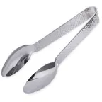 image of Carlisle 60209 Terra™ Serving Tongs, 7"L, Stainless Steel, Hammered Mirror Finish