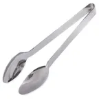 image of Carlisle 60211 Terra Serving Tongs, 12"L, Stainless Steel, Hammered Mirror Finish