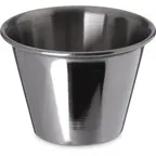 image of Carlisle 602500 Sauce Cup, 2-1/2 oz, 2-1/3" Dia, Dishwasher Safe, 18/8 Stainless Steel, BPA-Free