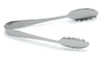 image of Carlisle 607683 Scalloped Serving Tongs, 10-1/2"L, 18/8 Stainless Steel, Mirror-Polish Finish