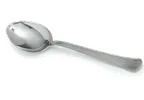 image of Carlisle 609001 Aria Serving Spoon, 12"L, Solid Handle, 18/8 Stainless Steel, Mirror-Polish Finish