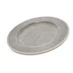 image of Carlisle 6400118 - Grove Plastic Dinner Plate, 11" Round, Wide Rim, Melamine Gray, NSF Certified