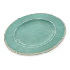 image of Carlisle 6400215 - Grove Salad Plate, 9" Round Melamine, Aqua Blue, Wide Rim, Resistant to 212°F