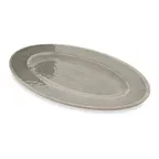 image of Carlisle 6402018 - Oval Plate, 12" x 8", Smoke Gray Melamine, Dishwasher Safe, BPA Free