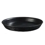 image of Carlisle 652603 - 12" Round WeaveWear™ Basket, Black Polypropylene, Dishwasher Safe, NSF Certified