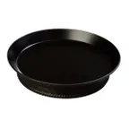 image of Carlisle 652703 WeaveWear™ Platter, 10-3/8" Top / 8-1/2" Base x 2" H, Black Polypropylene, USA