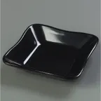 image of Carlisle 793403 Deliware® Platter Inset Dish, 5½" Square, 8.5 oz, Black Melamine, Dishwasher Safe