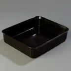 image of Carlisle 811203 Deliware Crock, 4 Qt, 12" x 10", Rectangular, Polypropylene, Black