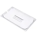 image of Carlisle 84062 Contact Lid, GN 1/1 Notched, Polycarbonate Clear, Dishwasher Safe, HACCP Compliant