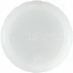 image of Carlisle 8573CL Squeeze Bottle Cap, Clear/White Small Top for 857316L 857320L - 1/Pack